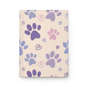 Cute Paw Print Hardcover Journal