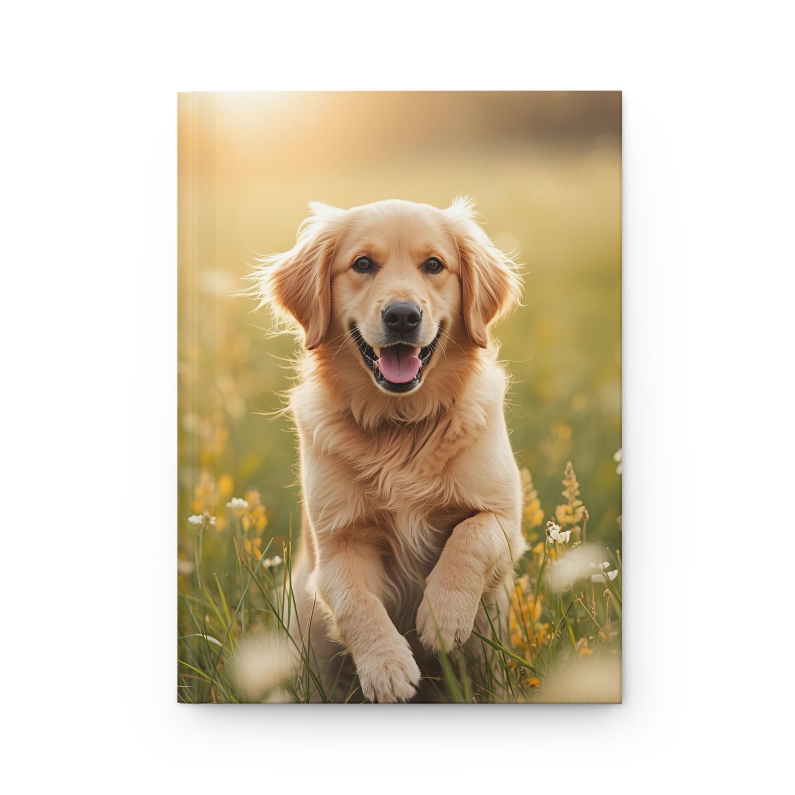 Golden Retriever Meadow Hardcover Journal Matte