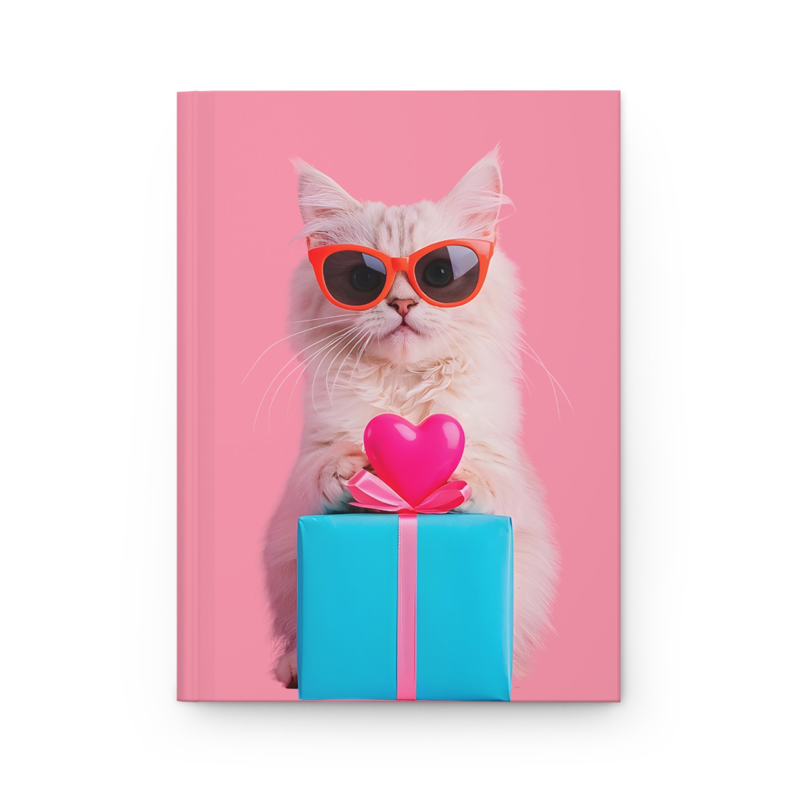 Cute Cat with Gift Hardcover Journal