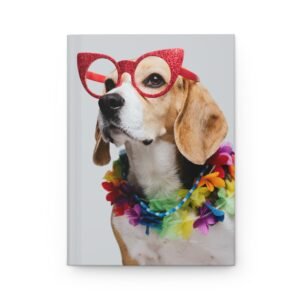 Playful Beagle Dog-Themed Hardcover Journal