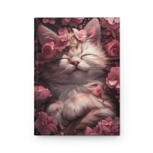 Floral Cat Hardcover Journal