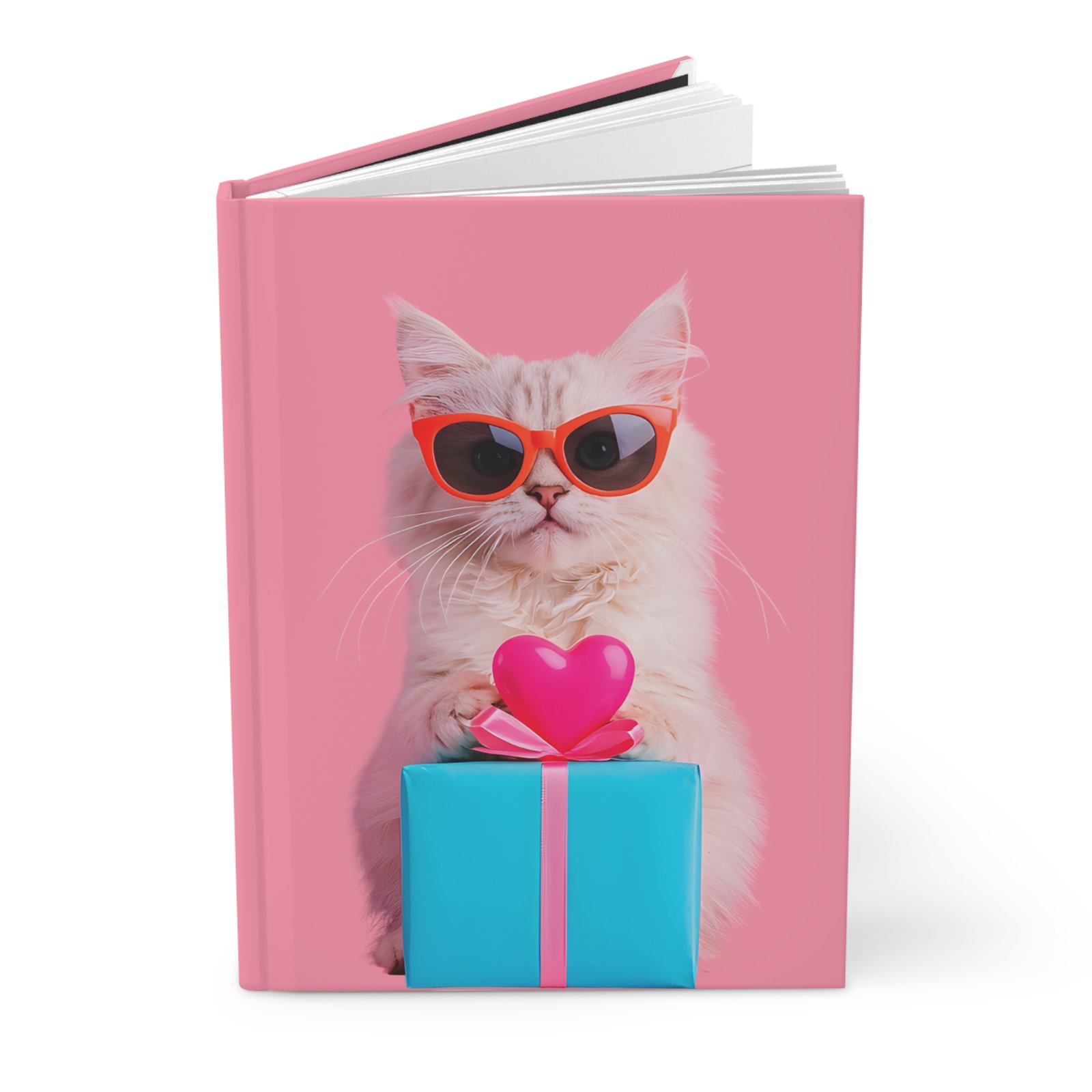 Cute Cat with Gift Hardcover Journal - Image 3