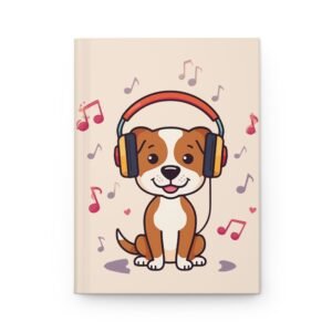 Dog Music-Themed Hardcover Journal