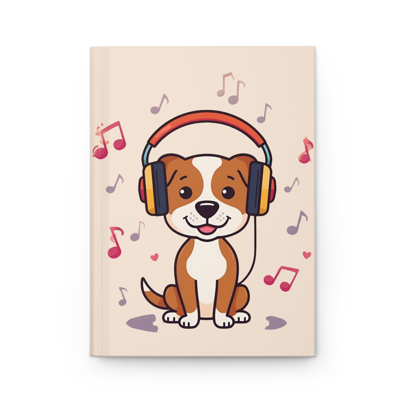 Dog Music-Themed Hardcover Journal